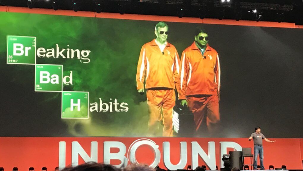 Breaking Bad Habits slide from HubSpot's Inbound 2018 event