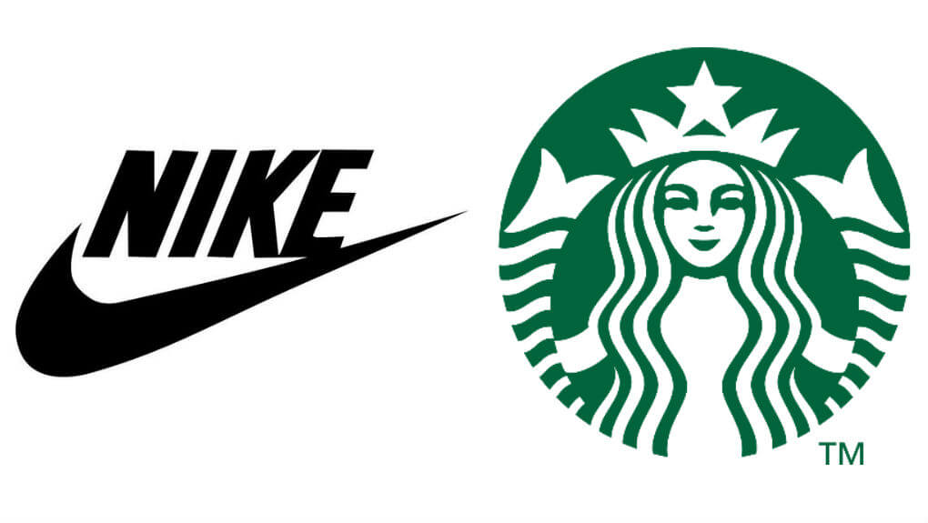 Nike and Starbucks Logo