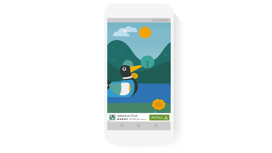 a floating duck family for the Adventure Duck app