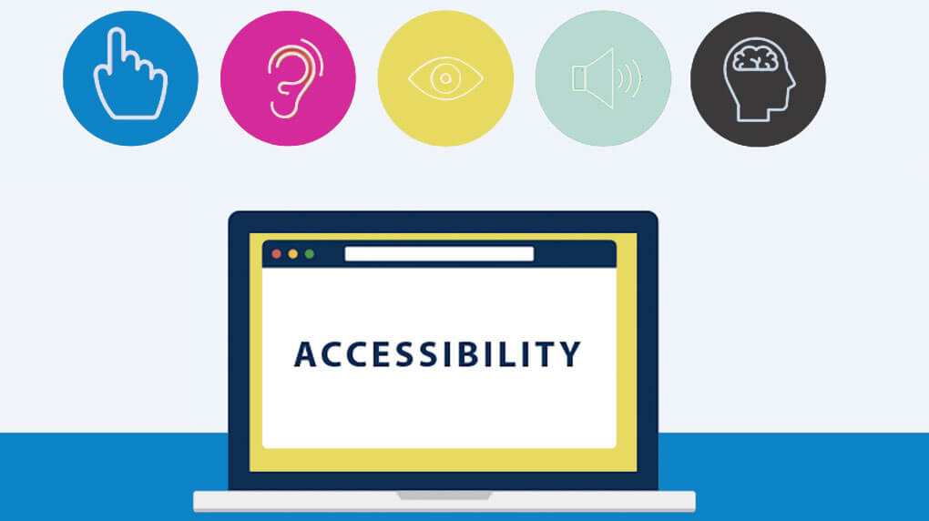 illustration showing disabilities associated with web accessibility