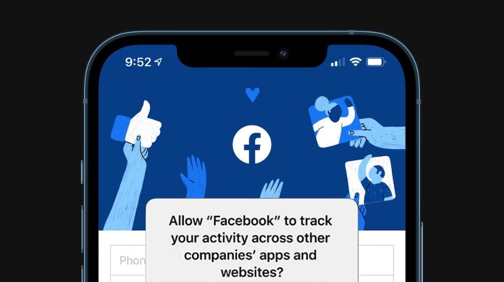 facebook icon asking to track activity