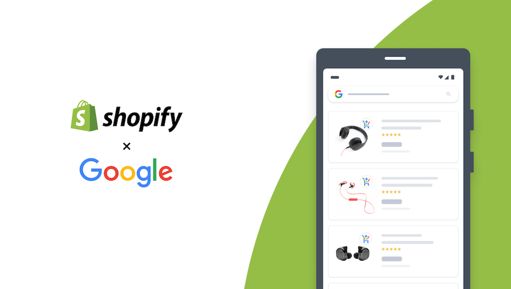 google and shopify logo with phone example