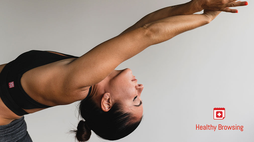 woman doing yoga