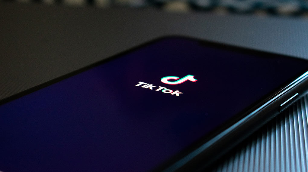 Tiktok app on a phone's screen