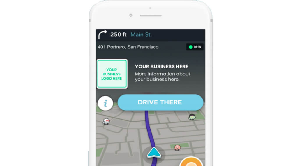 Waze Zero-Speed ads example