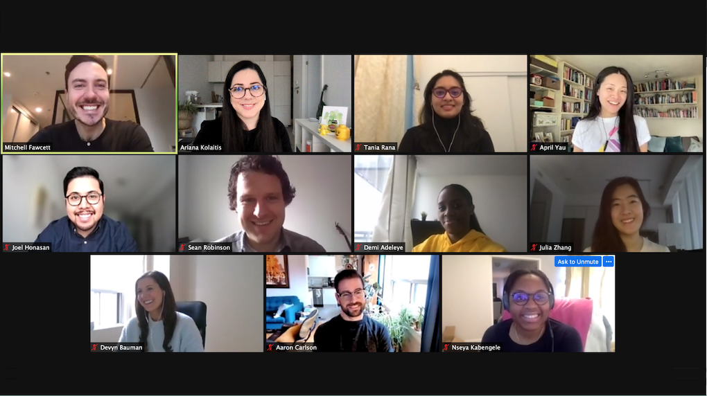 toronto team - group of people on a zoom call